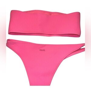 Triangl Pink Bandeau Bikini Set
